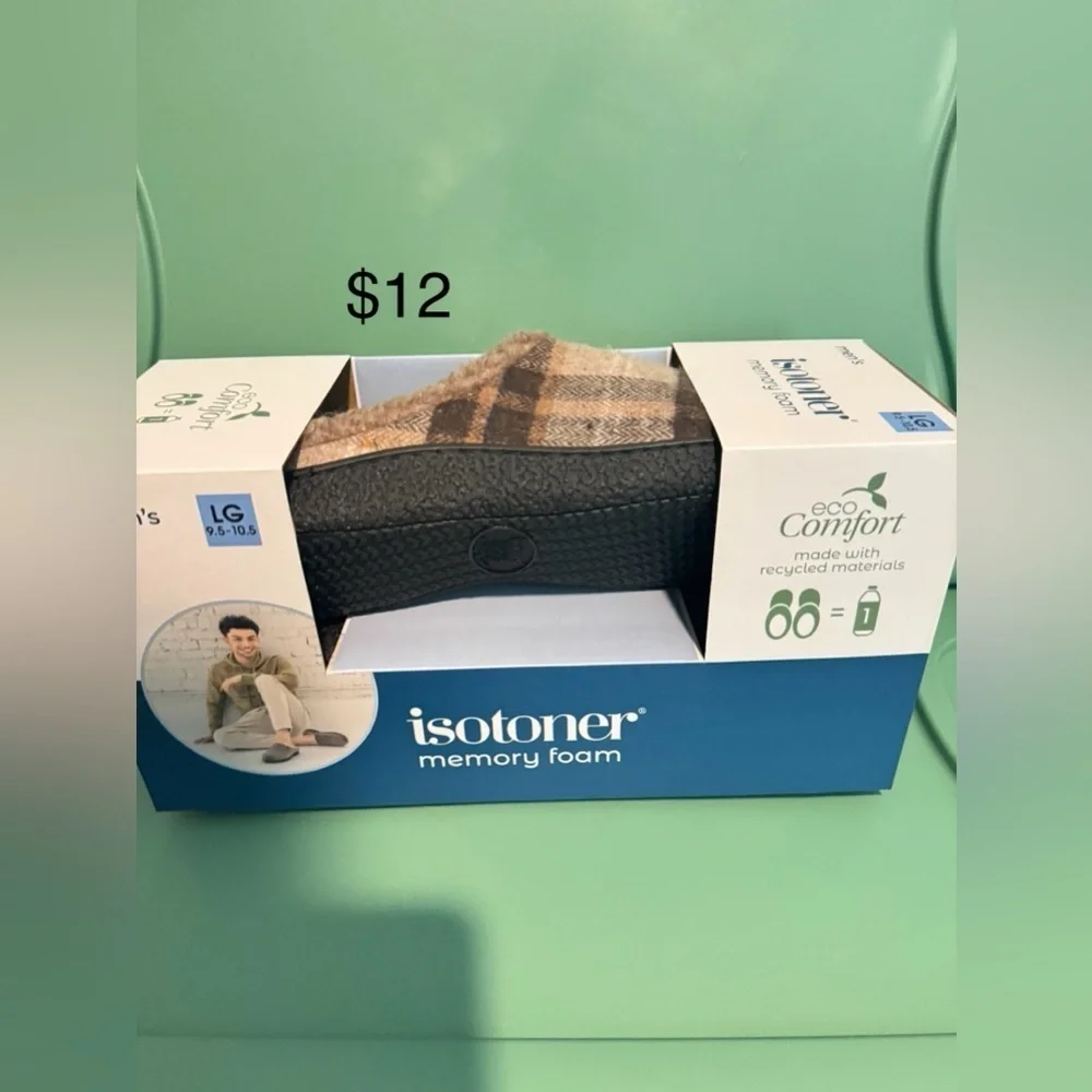 Isotoner Eco Comfort Plaid Slippers